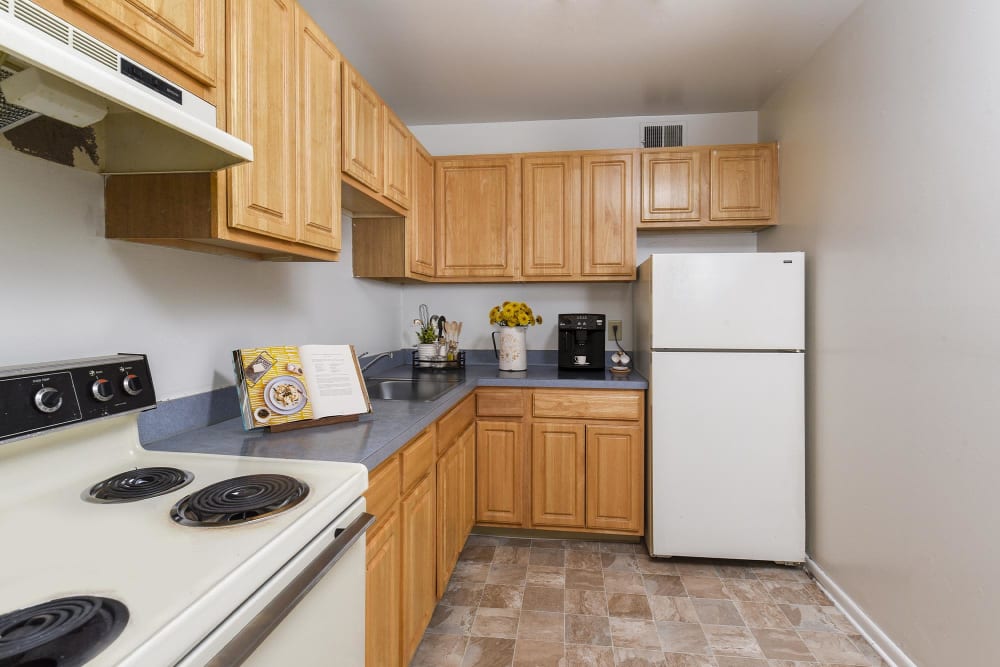 model kitchen at Westover Pointe in Wilmington, Delaware