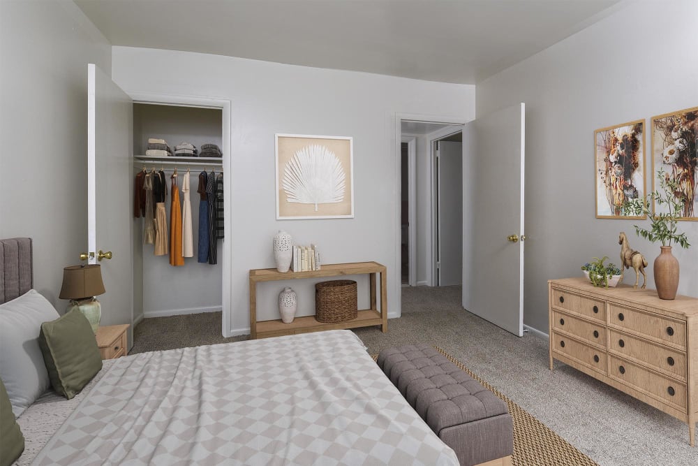 Model bedroom at Westover Pointe in Wilmington, Delaware
