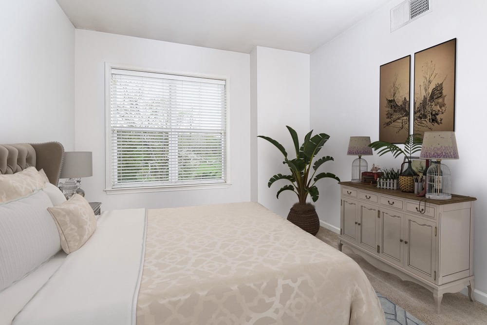 Cozy bedroom at Parc at Maplewood Station in Maplewood, New Jersey