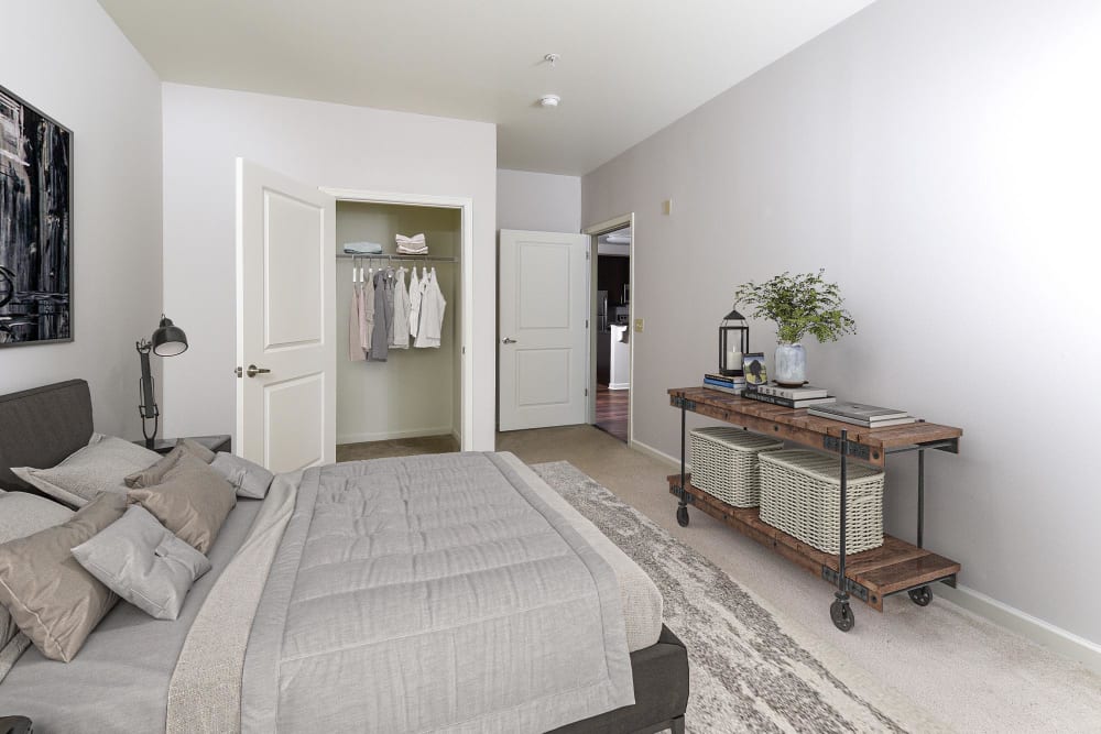 Master bedroom at Parc at Maplewood Station in Maplewood, New Jersey