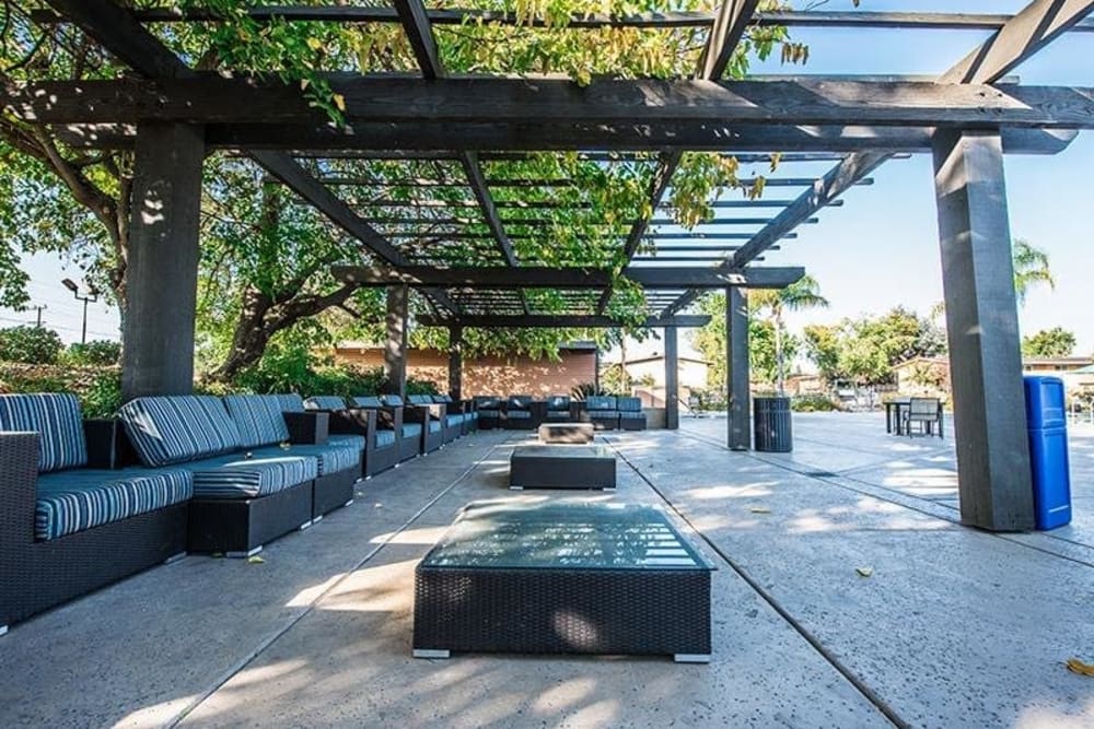 Poolside lounge seating at The Eleven Hundred in Sacramento, California