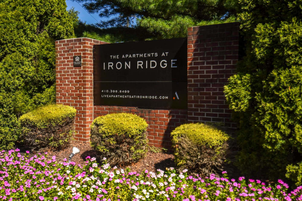 Outdoor sign at Iron Ridge, Elkton, Maryland