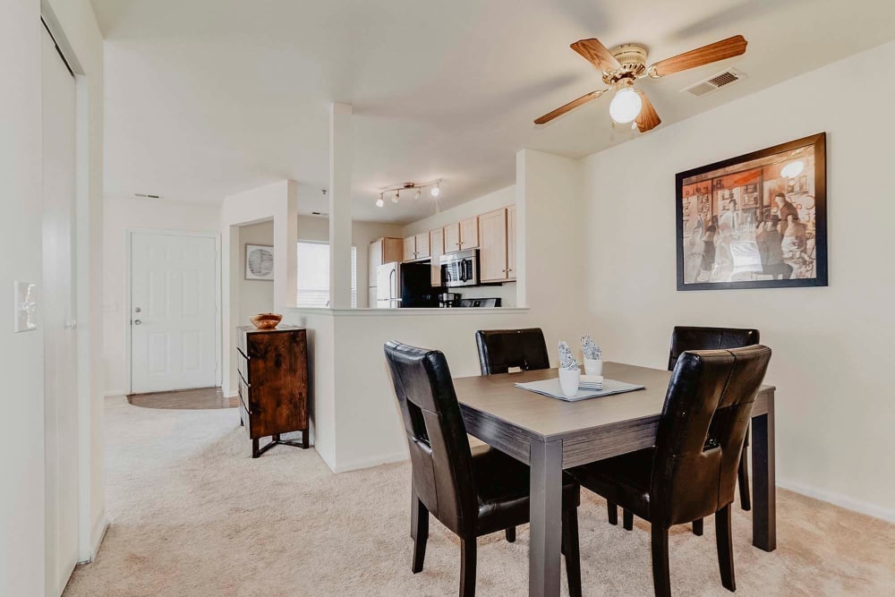 Model dinning room at Stonegate Apartments in Elkton, Maryland