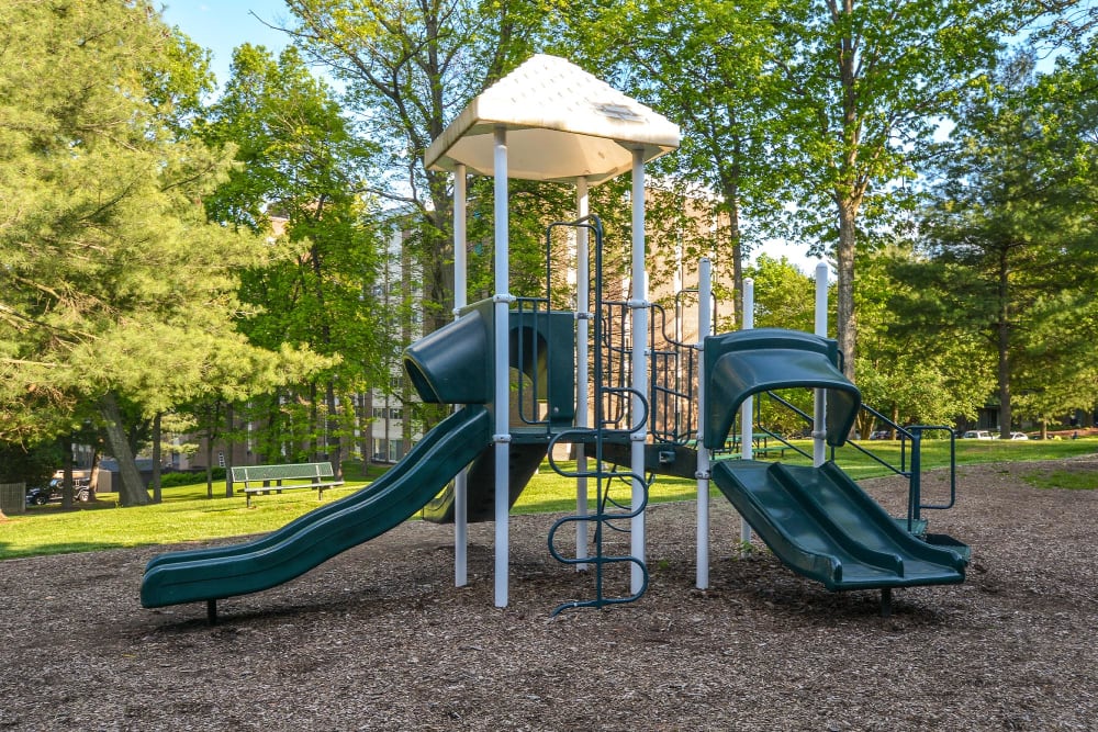 Children's playground at Landmark Glenmont Station in Silver Spring, Maryland