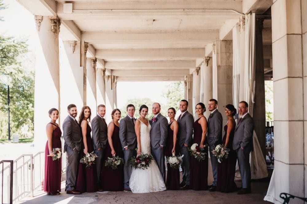Bridal party at The Whitcomb Senior Living Tower in St. Joseph, Michigan
