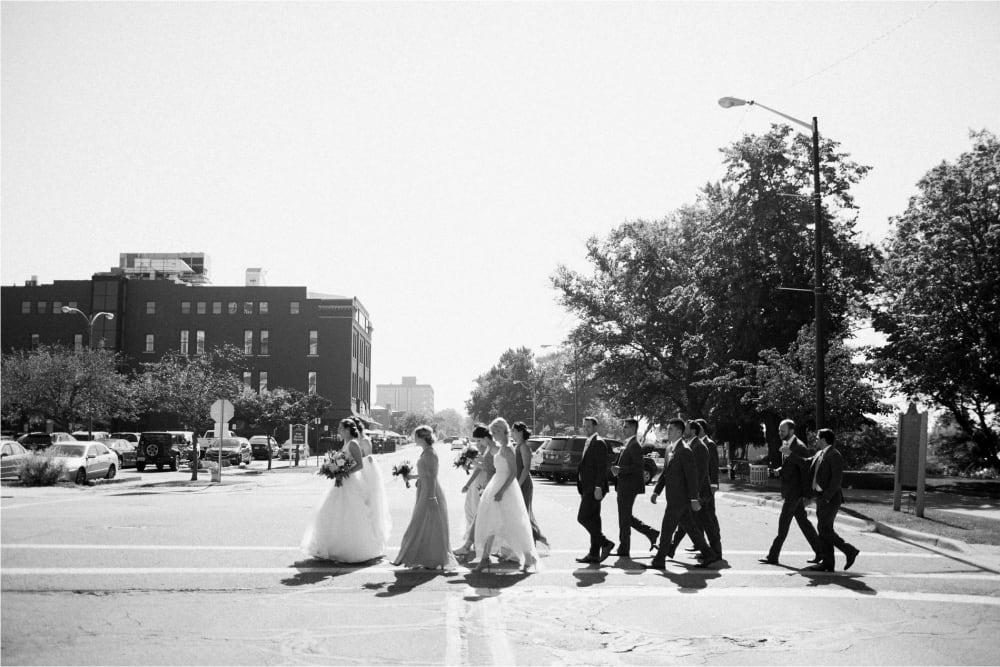 Bridal party at The Whitcomb Senior Living Tower in St. Joseph, Michigan