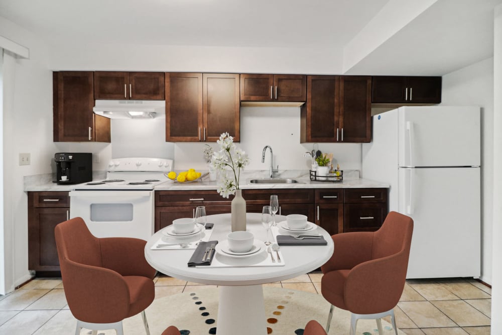 Beautiful, spacious kitchens at Overlook Manor Townhomes in Frederick, Maryland