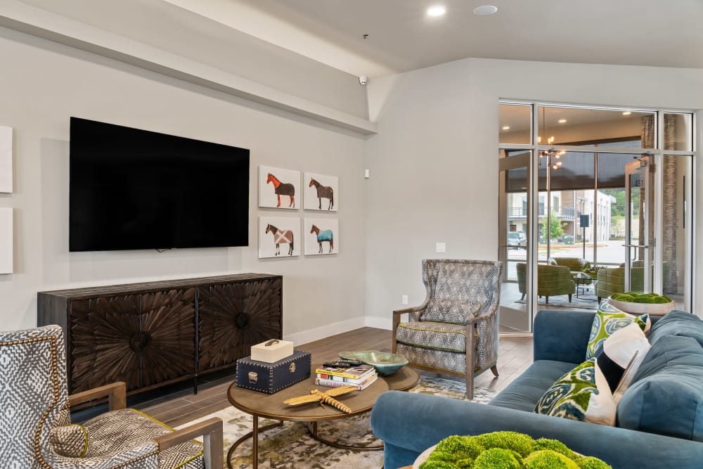 Modern Living Room at The Gates at Meadow Place in Willow Park, Texas