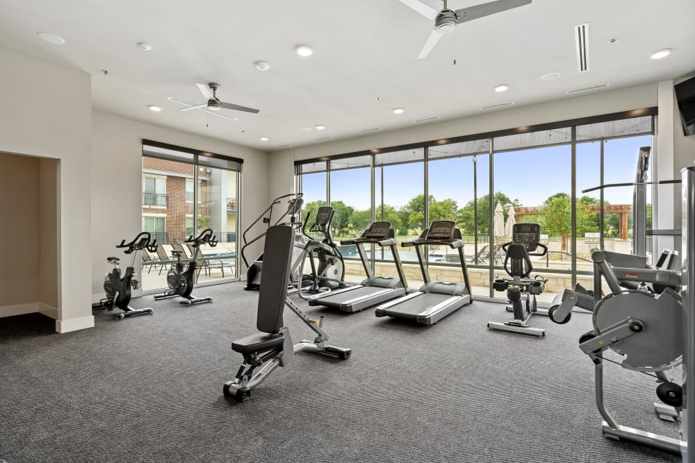 Modern Fitness Center at The Gates at Meadow Place in Willow Park, Texas