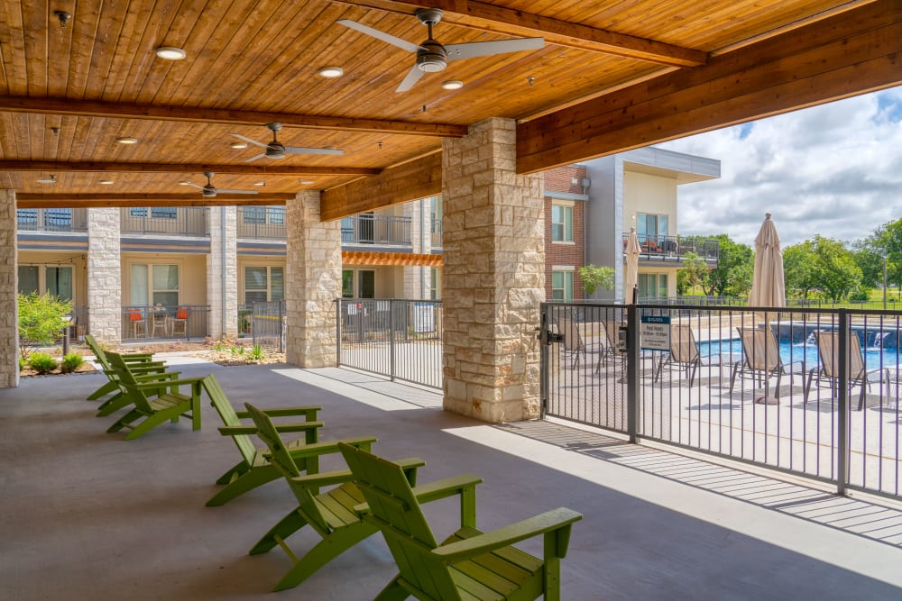 Quiet Patio at The Gates at Meadow Place in Willow Park, Texas