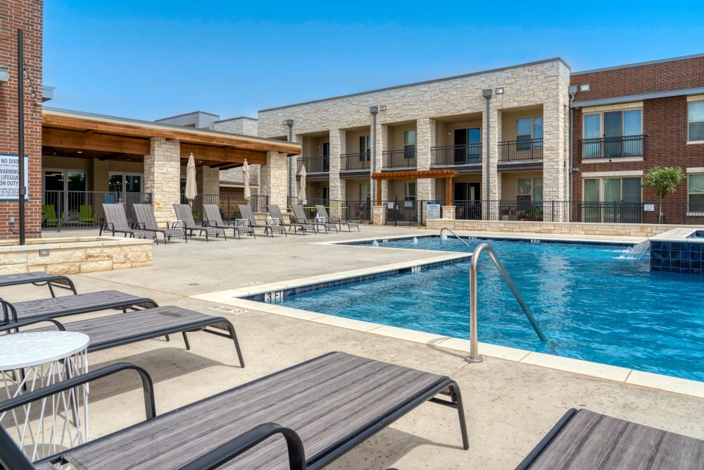 Relaxing Pool View at The Gates at Meadow Place in Willow Park, Texas