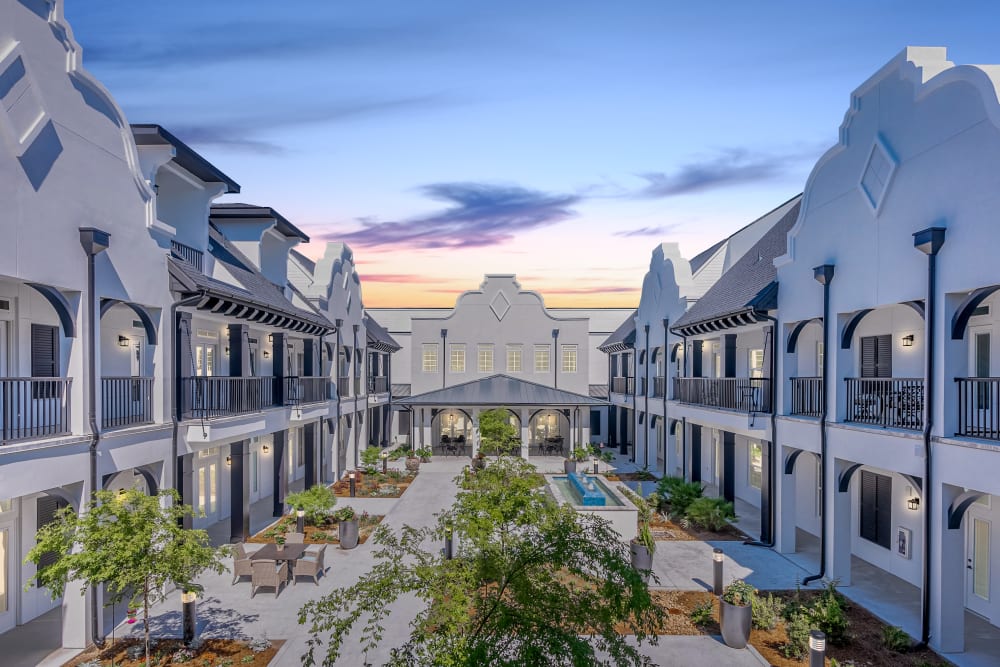 Rendering of courtyard at The Blake at St. Johns in St. Johns, Florida