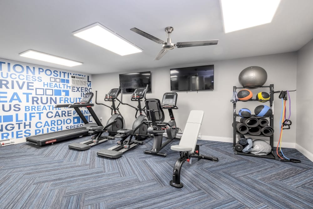 Updated fitness center at Park Place of South Park in South Park, Pennsylvania