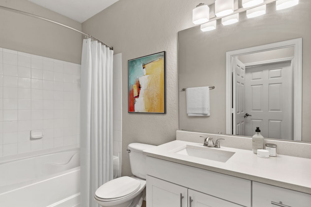 White themed Bathroom at Apartments in Clermont, Florida