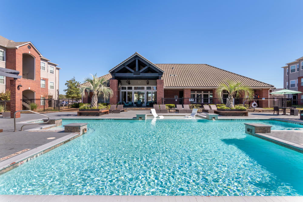 Pool area at Augusta Meadows in Tomball, Texas