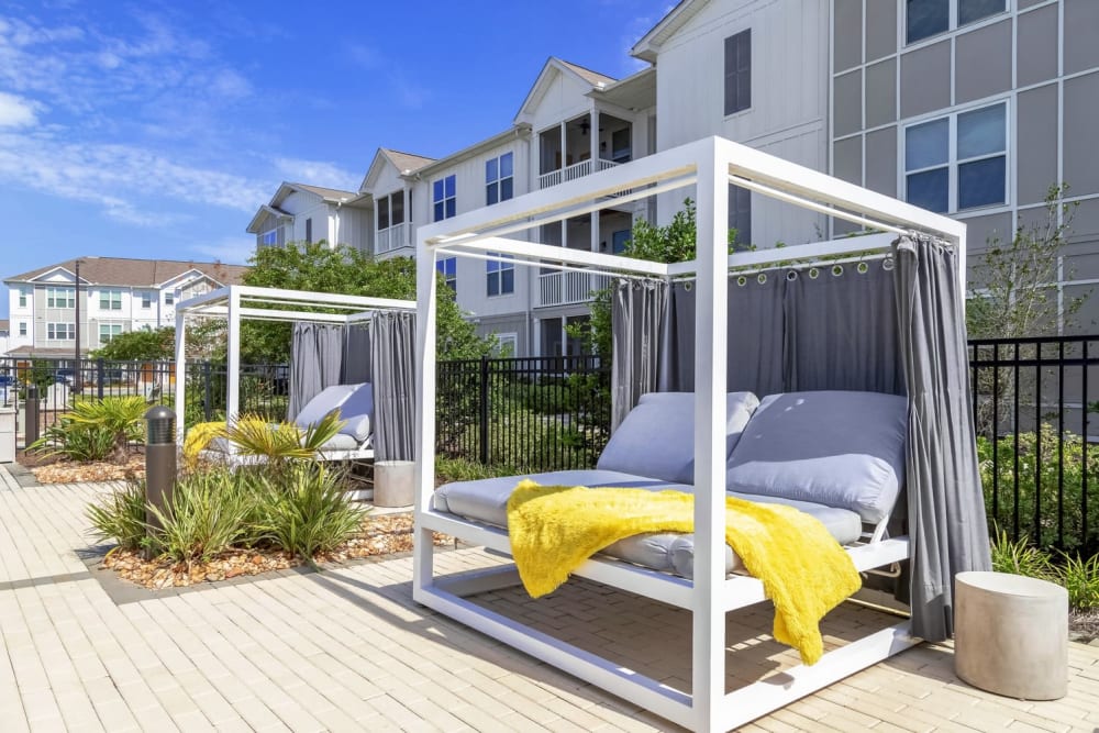 Pool cabanas at Capital Crest at Godley Station in Savannah, Georgia