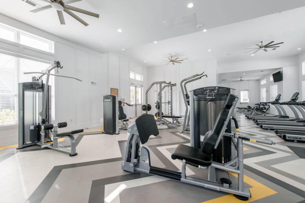 Fully-equipped fitness center at Capital Crest at Godley Station in Savannah, Georgia