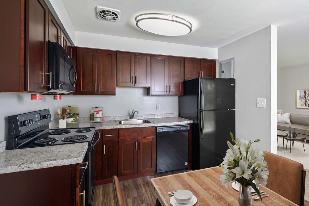 Model kitchen at Orchard Park, Edgewater Park, New Jersey