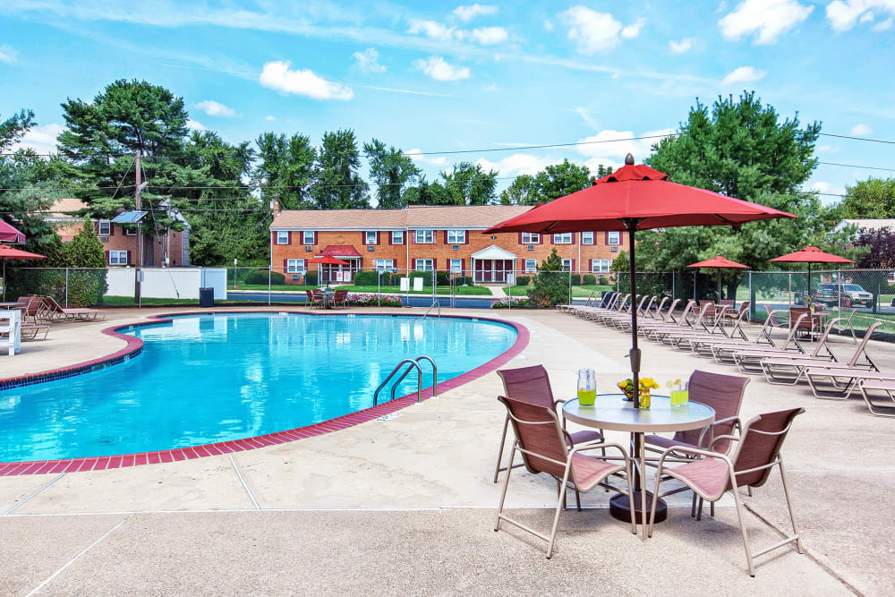 Resort style pool at Orchard Park in Edgewater Park, New Jersey