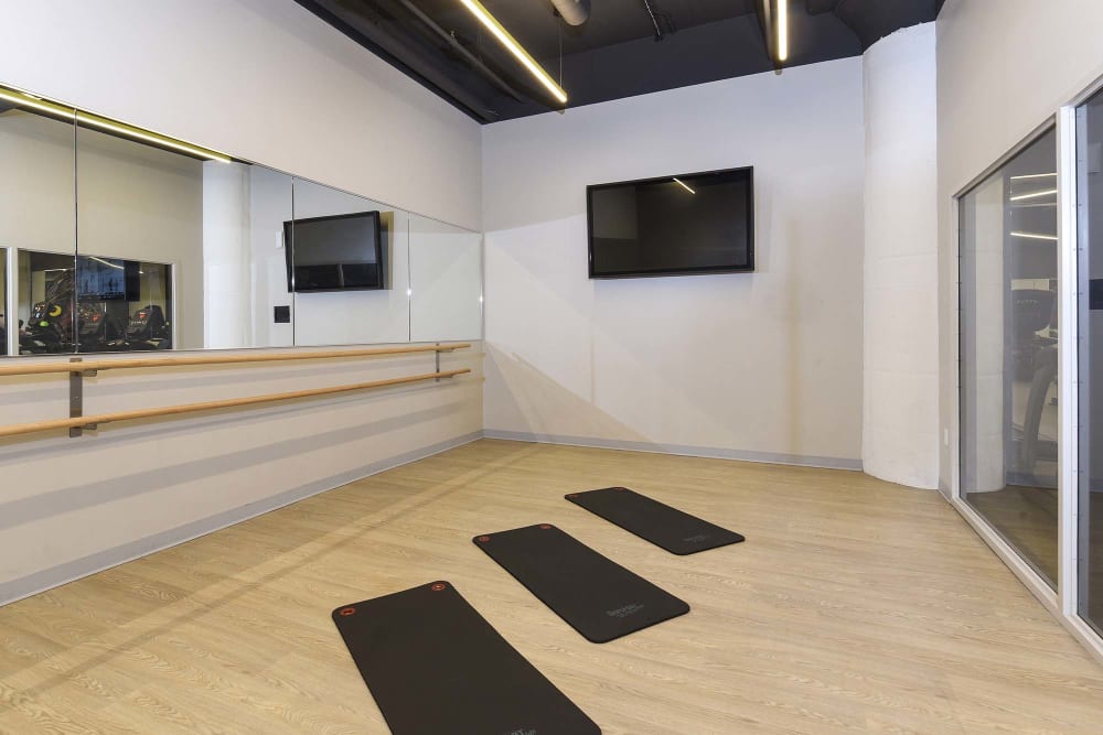 yoga studio at Terminal 21, Pittsburgh, Pennsylvania