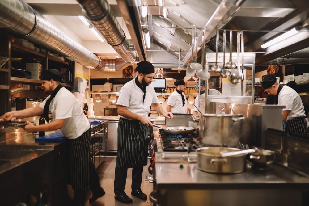  Kitchen workers at Vista Prairie at Goldfinch Estates in Fairmont, Minnesota