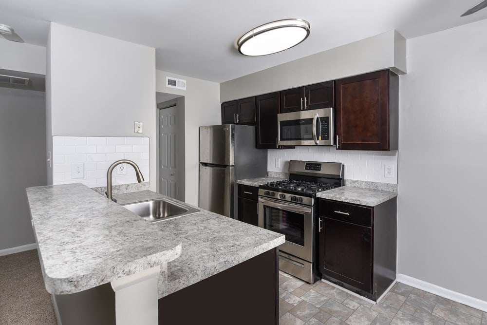 Newly Renovated kitchen at Yorkshire Apartments in Silver Spring, Maryland