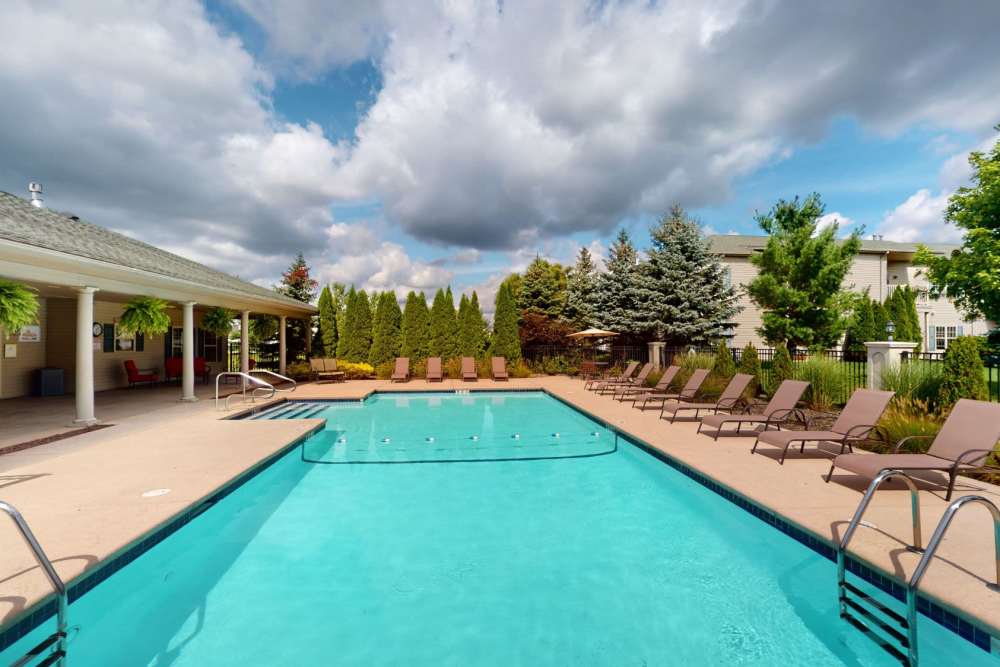 Swimming pool with  at Park Lane Apartments in Depew, New York