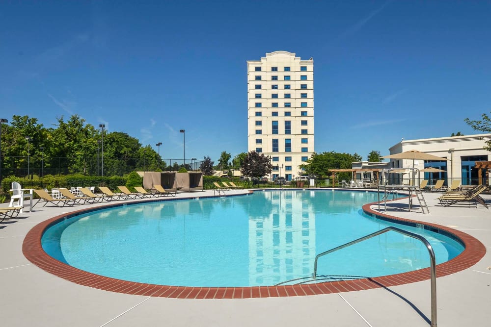 Resort style pool at Cherry Hill Towers, Cherry Hill, New Jersey