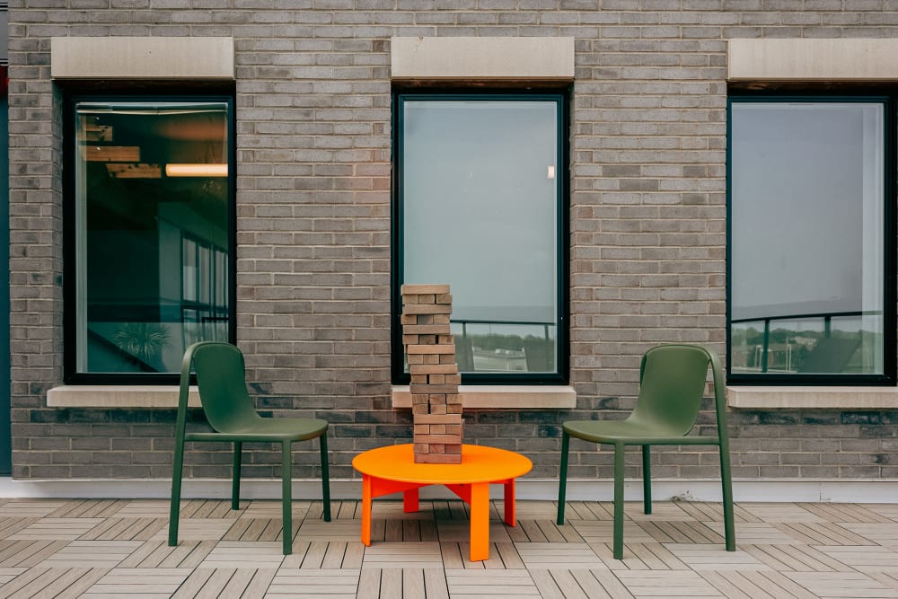 Unit patio in Anvil 38 Apartments in Lafayette, Indiana
