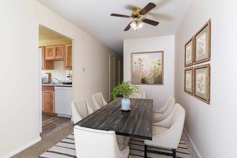 Staged dining room at The Ridge, Hagerstown, Maryland