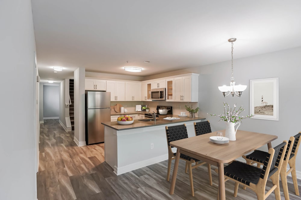 Dining Area & Kitchen at Eagle Rock Apartments & Townhomes at Rensselaer in Rensselaer, New York