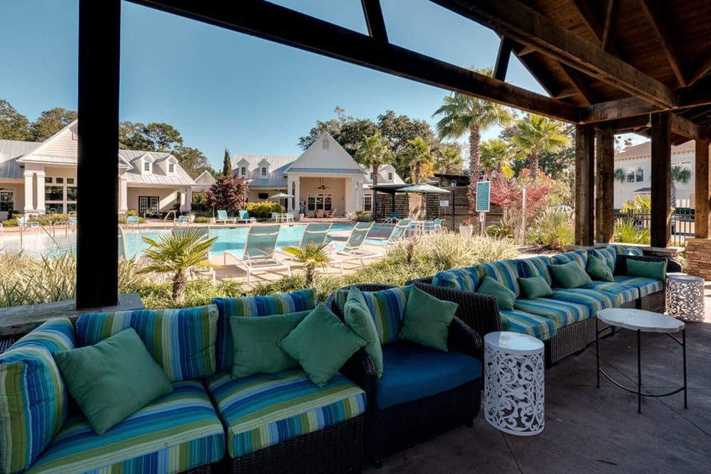 Outdoor lounge at Parc at Broad River | Apartments in Beaufort, South Carolina