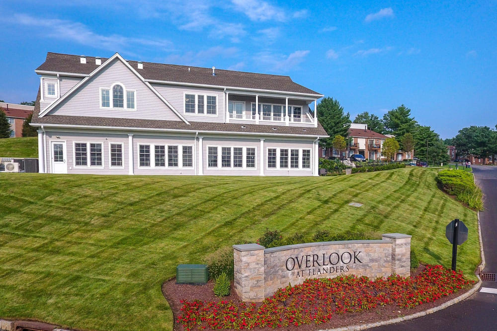 Exterior of clubhouse at Overlook at Flanders, Flanders, New Jersey