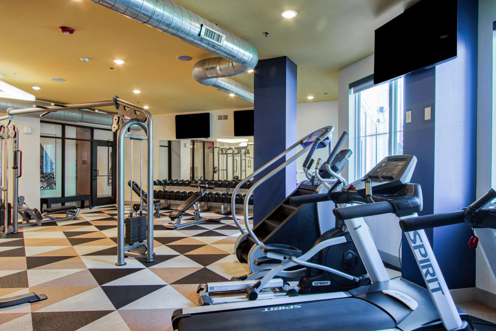 State of the art fitness center at Steelyard Apartments