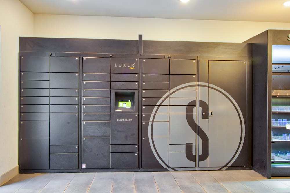 Package lockers at Steelyard Apartments in St Louis, MO