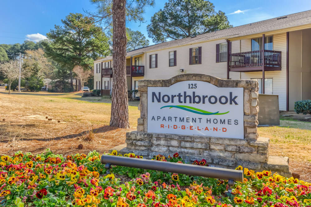 Northbrook signage at Northbrook and Pinebrook in Ridgeland, Mississippi