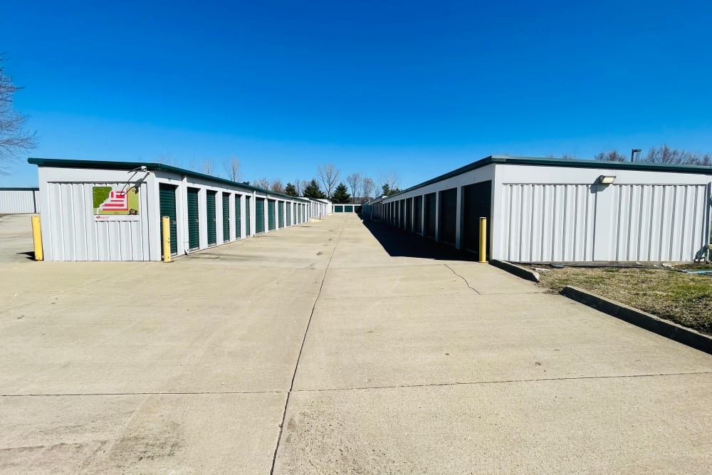 Drive-up access at Signature Self Storage in Des Moines, Iowa