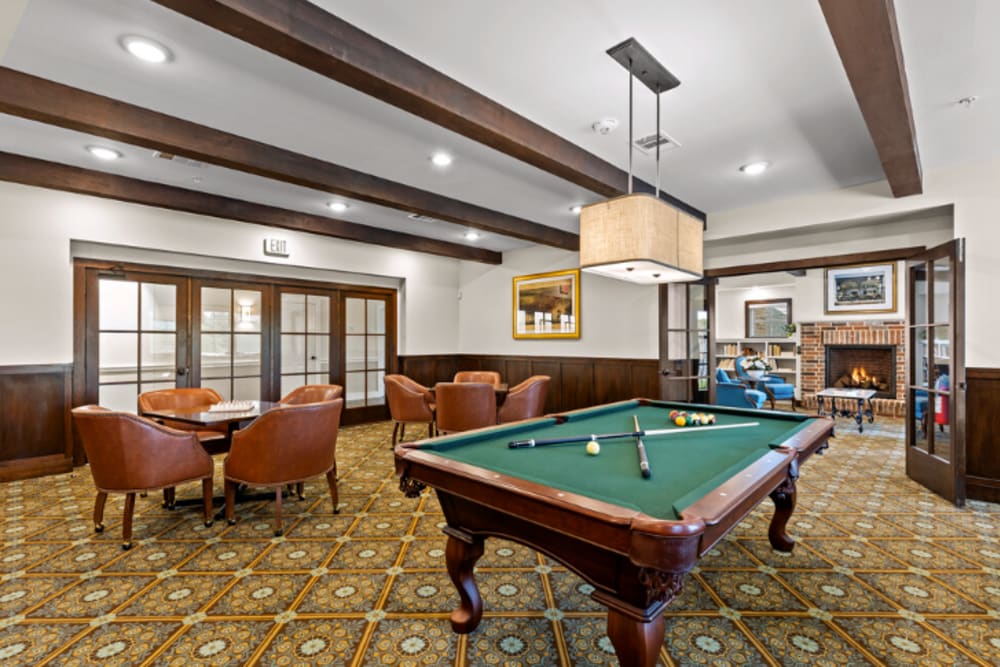 Billiard table at Mariposa at Westchester in Grand Prairie, Texas