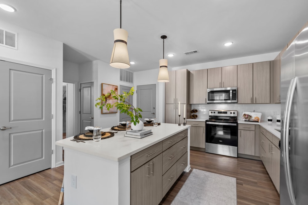 Spacious kitchens with an island at Altura in Pensacola, Florida