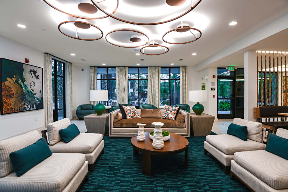 Resident lounge at Olympus Preserve at Town Center in Jacksonville, Florida