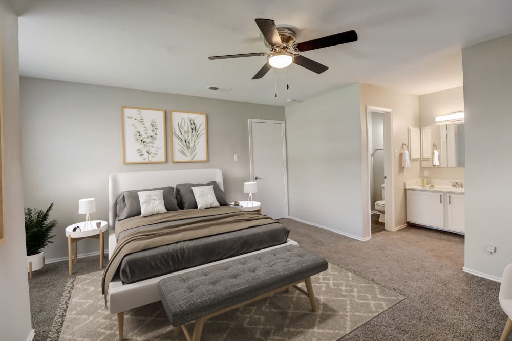 Newly Updated Bedroom at Apartments in Benbrook, Texas Lawson Apartment Homes