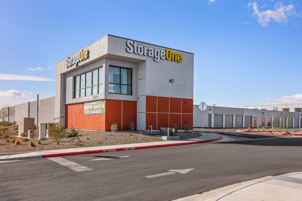 Exterior of the leasing office at StorageOne at Fremont & Boulder Hwy in Las Vegas, Nevada