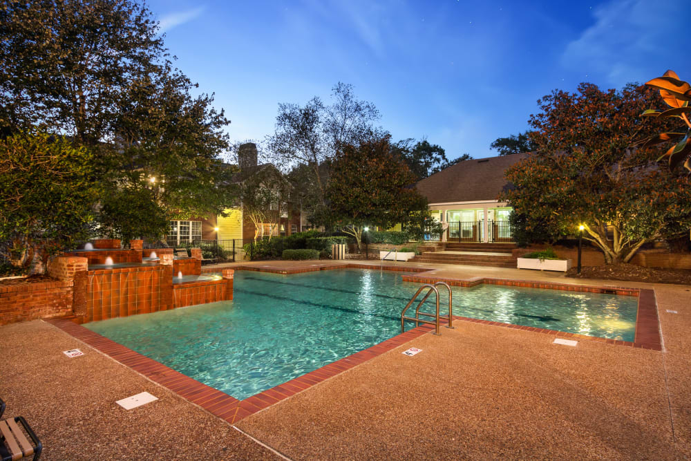 A sparkling community swimming pool at Gates at Jubilee in Daphne, Alabama