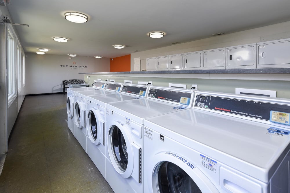 Resident laundry center at The Meridian North, Indianapolis, Indiana