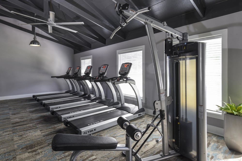 Resident fitness center at The Meridian South, Indianapolis, Indiana