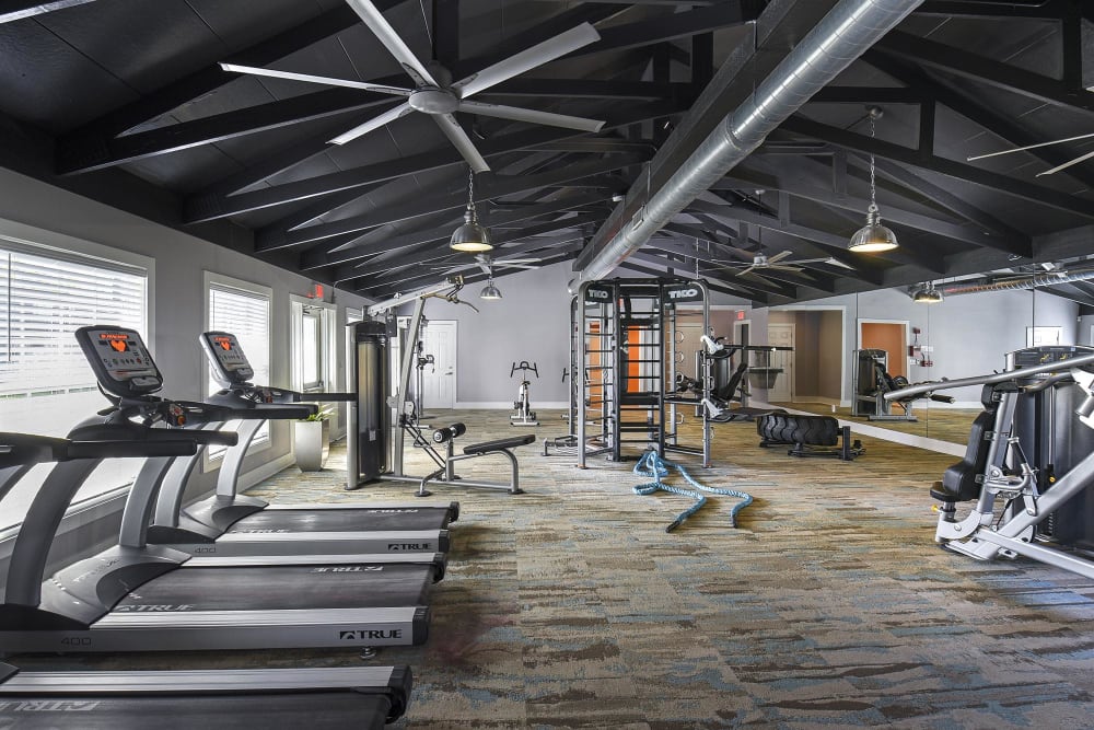 Fitness room at The Meridian South, Indianapolis, Indiana