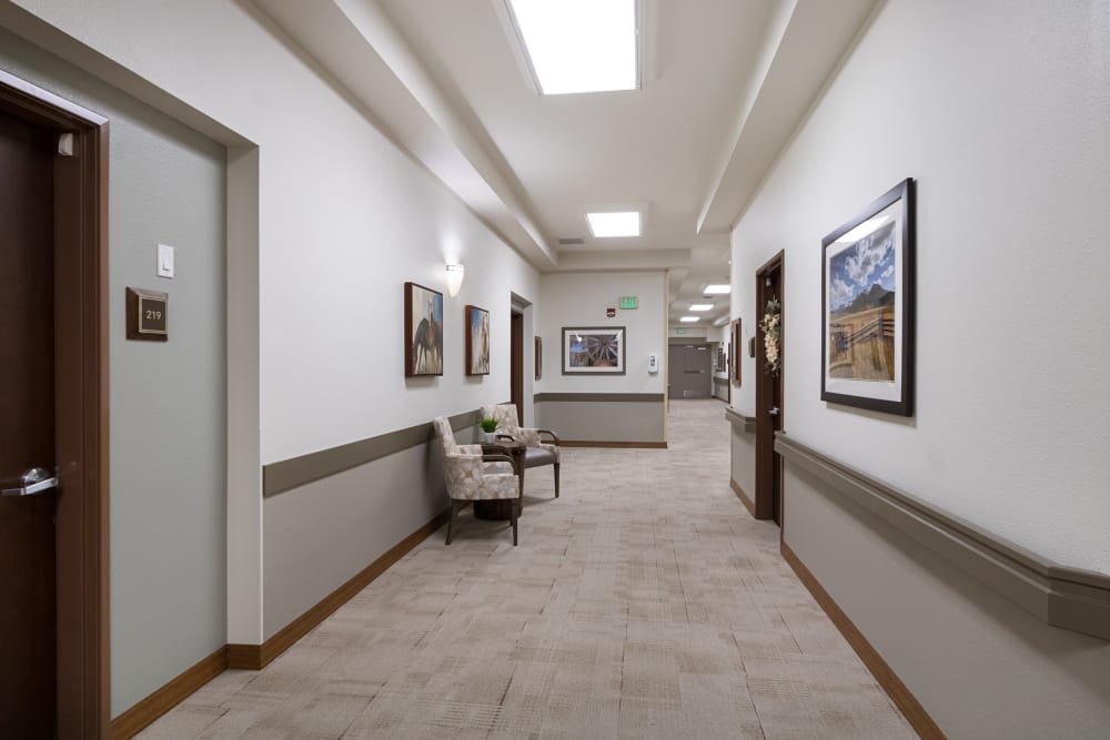 Hall Seating at Highline Place in Littleton, Colorado