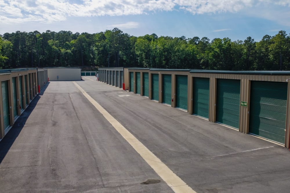 Street fronting Builing 1500 at Highway 10 Storage in Little Rock, Arkansas