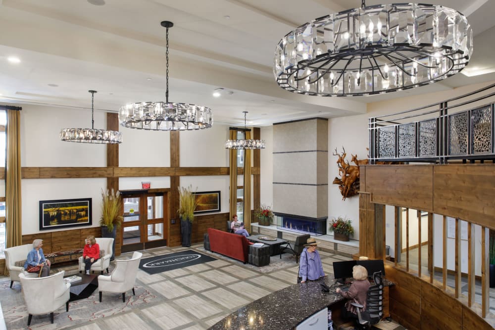 lobby at Touchmark at Pilot Butte in Bend, Oregon
