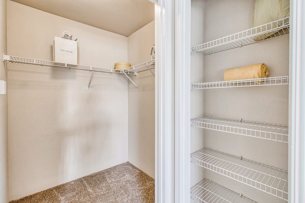 The Pines at Castle Rock Apartments offers a walk-in closet in Castle Rock, Colorado